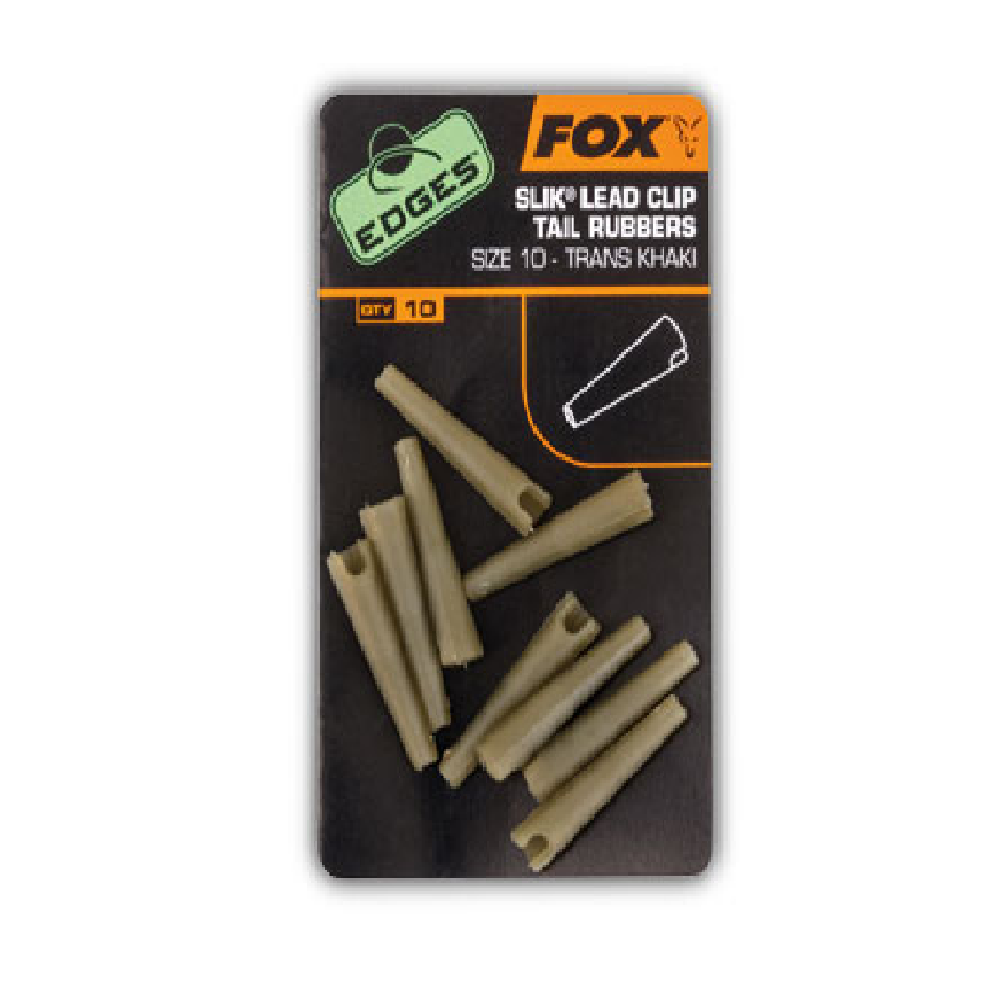 Safety Lead Clip Tail Rubbers SZ 10 Trans Khaki