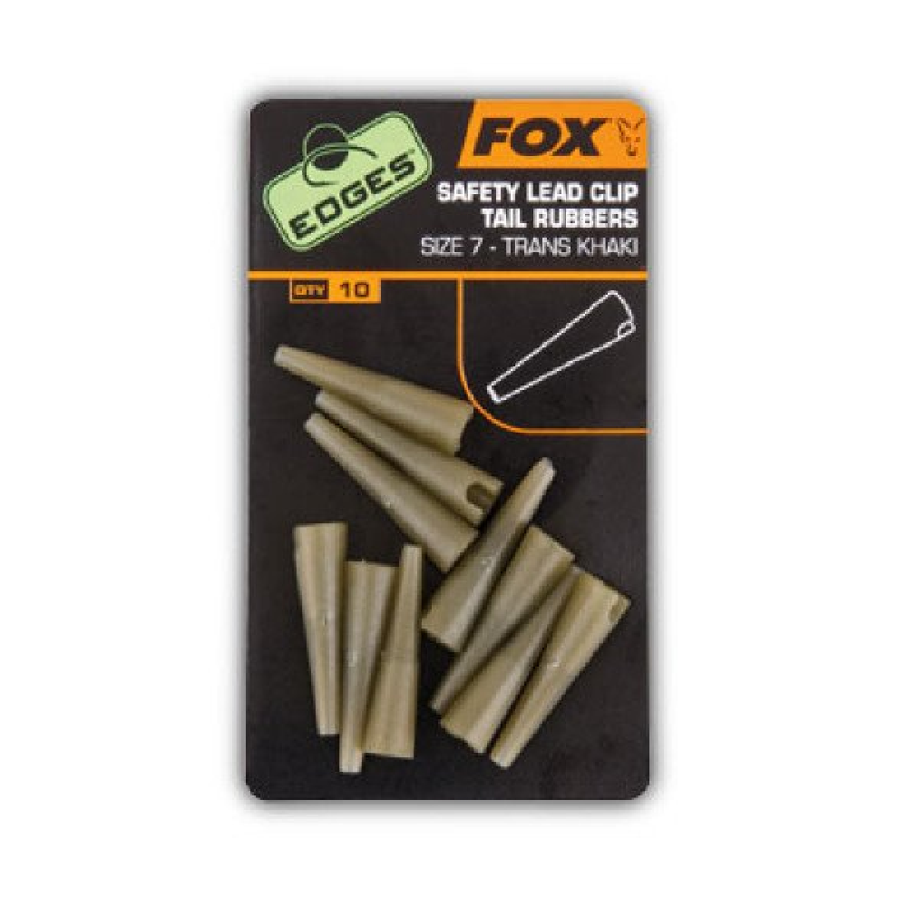 Safety Lead Clip Tail Rubbers SZ 7 Trans Khaki